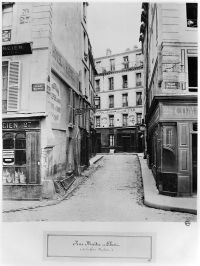 Rue Maitre Albert (from place Maubert) Paris by Charles Marville